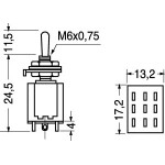 DEVIATORE MINIATURA 3 SCAMBI ST/ST