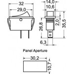 INTERRUTTORE A BILANCIA UNIPOLARE 16A (ON-OFF) DIM.30x10