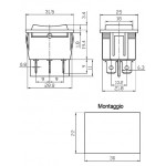 DEVIATORE A BILANCIA BIPOLARE 10A (ON-ON) CON AUTORITORNO 22x29