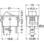 INTERRUTTORE A BILANCIA UNIPOLARE 6A (ON-OFF-ON) 19x16