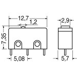 MICROSWITCH 13x10 SENZA LEVA