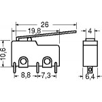 MICROSWITCH 20x11 CON LEVA