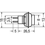 PULSANTE MINIATURA 3A (NA) ROSSO