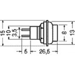 PULSANTE MINIATURA 3A (NA) NERO