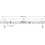 STRIP LED 24V 4,8W/MT IP20 BIANCO FREDDO LED2835 500LM/MT 60 LED/MT 120 GRADI BOBINA MT.5