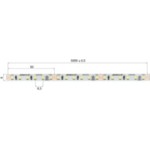 STRIP LED 24V 12,8W/MT IP20 BIANCO CALDO LED2835 1252LM/MT 60 LED/MT 120GRADI BOBINA 5 MT