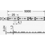 STRIP LED 24V 17W/MT IP20 BIANCO FREDDO LED2835 1880LM/MT 60 LED/MT 120 GRADI BOBINA MT.5