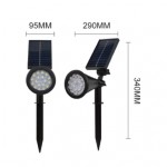 LUCE SOLARE LED DA ESTERNO CON PICCHETTO RGBW