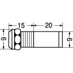 SPIA NEON 9mm 220V AC ROSSA