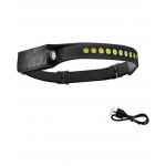 TORCIA FRONTALE A LED RICARICABILE USB