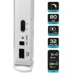 LAMPADA EMERGENZA PORTATILE 32+80 LED 12VCC / 220VAC DIMMERABILE