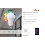 HOM-BULB-RGBW HOM-IO LAMPADA LED WIRELESS E27 10W 2700K+RGB 1050LM DIMMERABILE