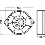 VENTOLA 162x150x55 220Vca CUSCINETTI