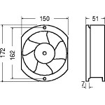 VENTOLA 172x150x51 220V BRONZINE