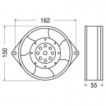 VENTOLA 162x150x55 220V CUSCINETTI