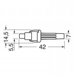 PORTAFUSIBILI 5x20 VOLANTE CON FILI