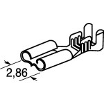 FASTON FEMMINA PASSO 2,86mm CONFEZIONE PZ.100