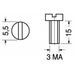 VITE NYLON DIAMETRO 3mm LUNGHEZZA 12mm CONF.100 PZ.