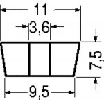 PIEDINO PVC FISSAGGIO A VITE