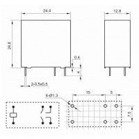 RELE' 24Vcc 5A 2 SCAMBI PANASONIC ALA2PF24