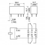 RELE' 2 SCAMBI 6Vcc RT424006