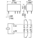 RELE' 2 SCAMBI 220Vca RT424730