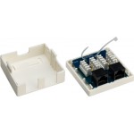 PRESA DA PARETE ESTERNA 2 PRESE RJ45 CAT.5e UTP