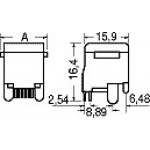 PRESA CIRCUITO STAMPATO PLUG 8/8 RJ45