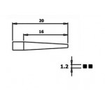 PN2002 PIERGIACOMI PINZA L.20x1,2 BECCHI LISCI