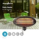 STUFA DA PARETE IP34 2000W ORIENTABILE