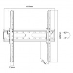 SUPPORTO TV VESA 600x400 MAX. 53KG INCLINABILE