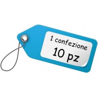 SPINA PLUG RJ45 UTP CAT5 PER CAVO RIGIDO O FLEX FORI PASSANTI CONFEZIONE 10 PEZZI